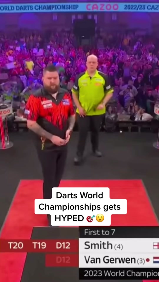 Never seen anybody get this hyped at darts #worldchampionship #darts ...