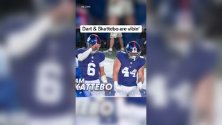 Jaxson Dart and Cam Skattebo showed off their moves #nfl #nygiants #j...