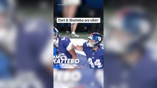Jaxson Dart and Cam Skattebo showed off their moves #nfl #nygiants #j...