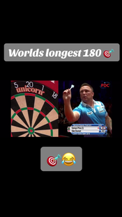 Worlds longest 180 with Russ Bray #darts #russbray #180 #worldrecord