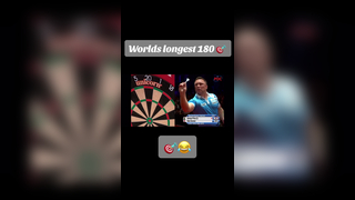 Worlds longest 180 with Russ Bray #darts #russbray #180 #worldrecord