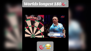 Worlds longest 180 with Russ Bray #darts #russbray #180 #worldrecord