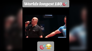 Worlds longest 180 with Russ Bray #darts #russbray #180 #worldrecord