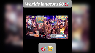 Worlds longest 180 with Russ Bray #darts #russbray #180 #worldrecord