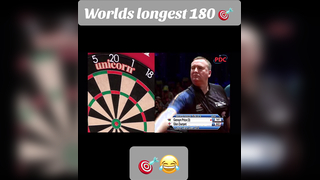 Worlds longest 180 with Russ Bray #darts #russbray #180 #worldrecord