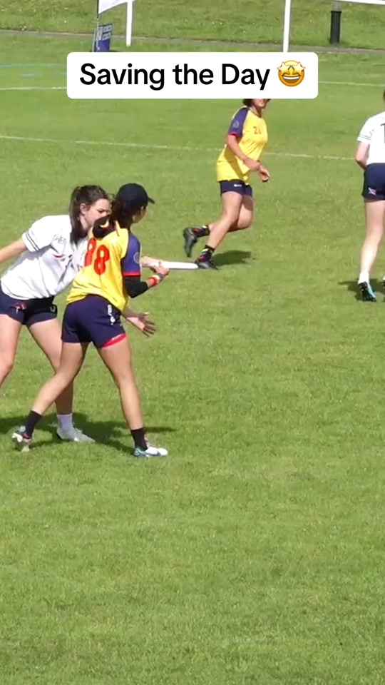 That was a close one (via @Ultiworld) #frisbee #sports #catch #divi...