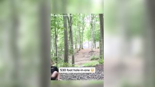 He made a 530-foot hole-in-one (via @gk_productions918/IG) #discgol...