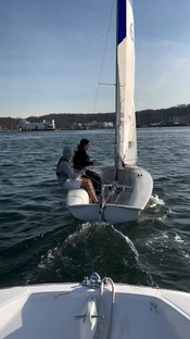 Clean, smooth, we like it #collegesailing #sailing #tack