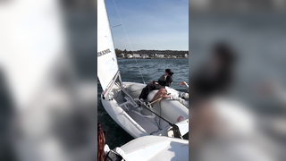 Clean, smooth, we like it #collegesailing #sailing #tack
