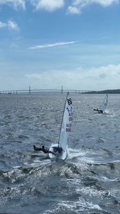 i420s in their planing era #i420sailing #sailing #teamusa #rhodeisl...