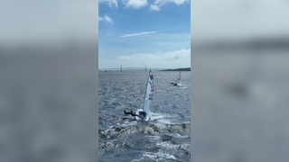 i420s in their planing era #i420sailing #sailing #teamusa #rhodeisl...