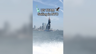 US TEAM in NYC ?? #sailing #nyc #newyork #sailgp