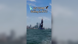 US TEAM in NYC ?? #sailing #nyc #newyork #sailgp