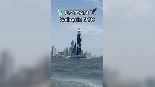 US TEAM in NYC ?? #sailing #nyc #newyork #sailgp