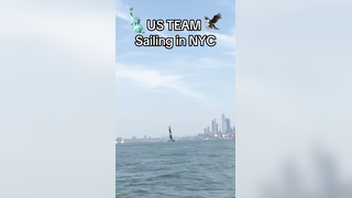 US TEAM in NYC ?? #sailing #nyc #newyork #sailgp