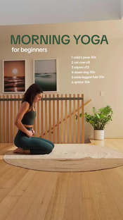 5 min MORNING YOGA for beginners to release tightness and improve pos...