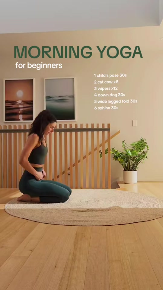 5 min MORNING YOGA for beginners to release tightness and improve pos...