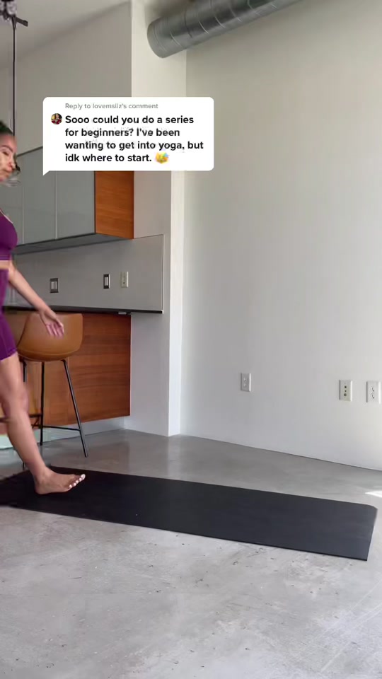 Reply to @lovemsliz 5 minute full body flow for beginners #beginneryo...