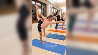 Real men do Yoga! #yogapose #hotyoga #yogaflow #bikramyoga #realme...