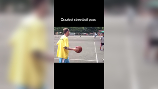 Craziest streetball pass #basketball @tomconmanconnors