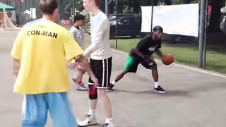 Craziest streetball pass #basketball @tomconmanconnors