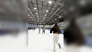 Who wants to race? #figureskater #runningonice #iceskating