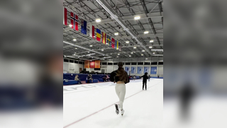 Who wants to race? #figureskater #runningonice #iceskating