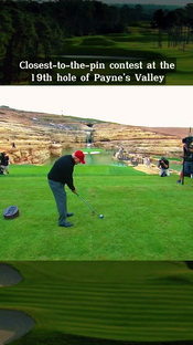 Closest-to-the-pin contest at the 19th hole of Payne’s Valley #pga #...