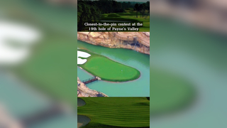 Closest-to-the-pin contest at the 19th hole of Payne’s Valley #pga #...