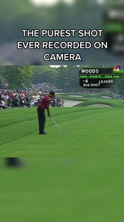 Tiger Woods roasting his approach shot into the 13th green at the 200...