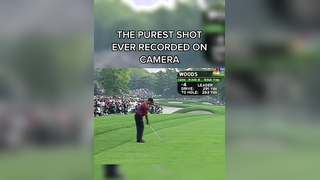 Tiger Woods roasting his approach shot into the 13th green at the 200...