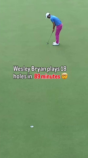 The fastest round in PGA TOUR history Wesley Bryan finished 18 hole...