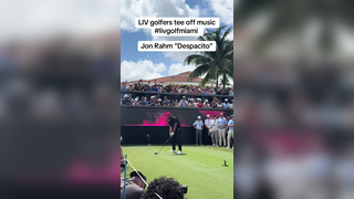 LIV golfers tee off music #livgolfmiami #livgolf #jonrahm #patrickree...