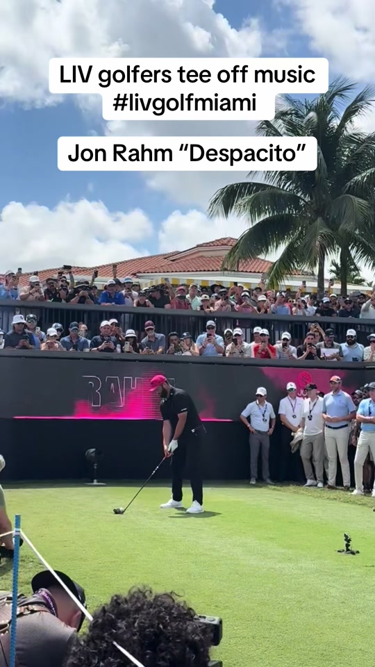 LIV golfers tee off music #livgolfmiami #livgolf #jonrahm #patrickree...