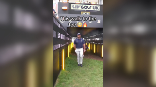 This atmosphere walking to the tee #golf #LIVGolf #brysondechambeau
