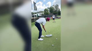 This putter is a greenskeepers worst nightmare #golf #LIVGolf