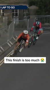 The emotion in this finish When Isaac Mundy's foot unclipped meter...