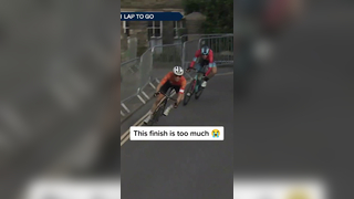 The emotion in this finish When Isaac Mundy's foot unclipped meter...