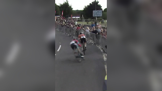 The emotion in this finish When Isaac Mundy's foot unclipped meter...