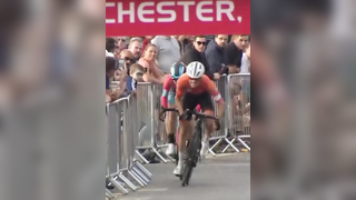 The emotion in this finish When Isaac Mundy's foot unclipped meter...