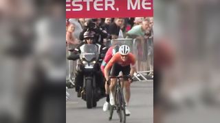 The emotion in this finish When Isaac Mundy's foot unclipped meter...