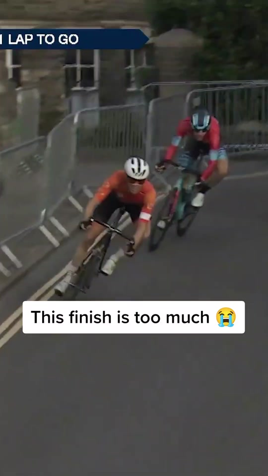 The emotion in this finish When Isaac Mundy's foot unclipped meter...