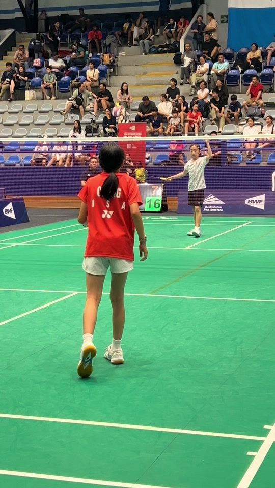 Girls Singles U13 in the semi finals at the Pan Am Junior Championshi...