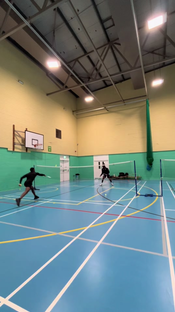 Badminton setttings…it gets real competitive. #badminton #sports #fun...