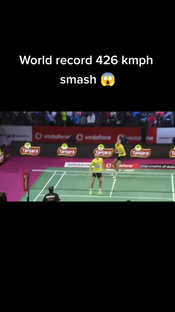 World fastest badminton smash in competition : 426 kmph ! #viral #tik...