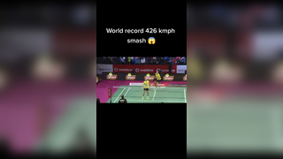 World fastest badminton smash in competition : 426 kmph ! #viral #tik...