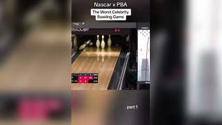The Worst Celeb Bowling Ever? Nascar x PBA - part 1 . . #celebritybow...