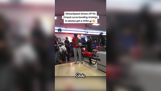 IShowSpeed shows off his 2-hand curve bowling strategy to always get ...