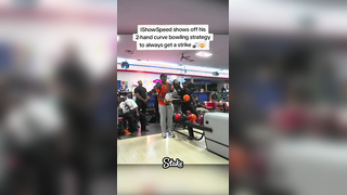 IShowSpeed shows off his 2-hand curve bowling strategy to always get ...