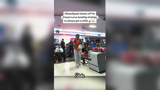 IShowSpeed shows off his 2-hand curve bowling strategy to always get ...